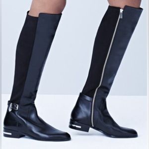 MICHAEL Michael Kors Aileen Black Leather Boots